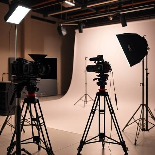 Filmación de un anuncio publicitario en un estudio